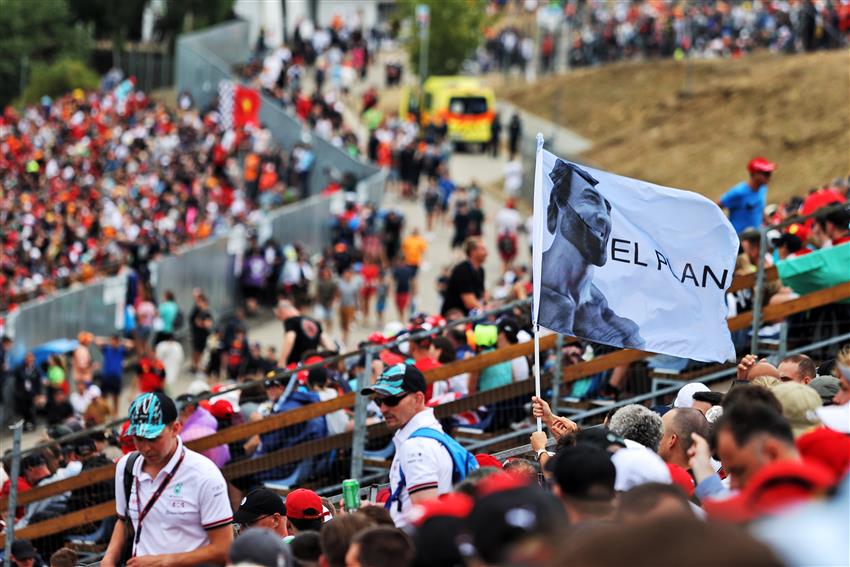 grandstands and flags